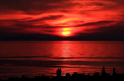 夕日の名所ふたみ海岸からの画像